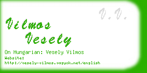vilmos vesely business card